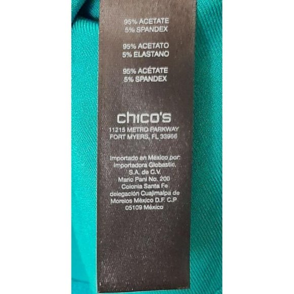 🎉Travelers By Chico's Teal Tank Top L - Picture 4 of 5